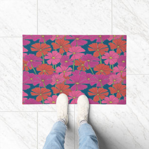 Bushel of Bright Cosmos Doormat