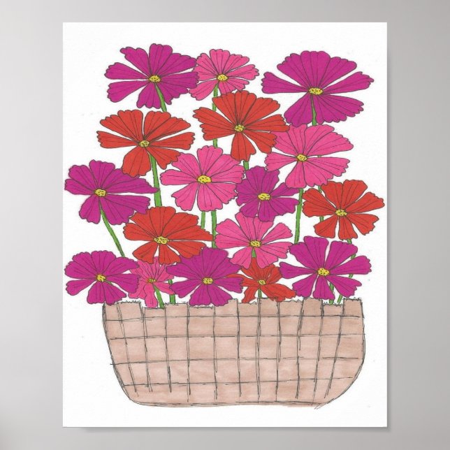 Bushel of Bright Cosmos  Poster (Front)