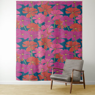 Bushel of Bright Cosmos Tapestry