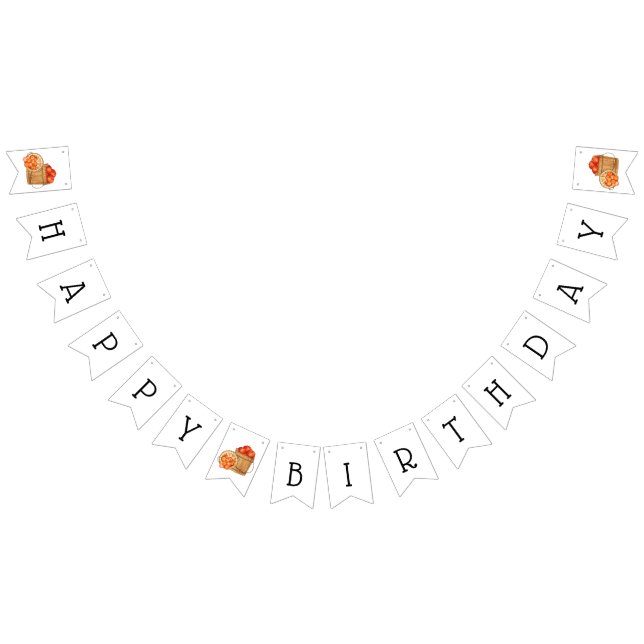 Bushel of Fun! Custom Apple Birthday Party  Bunting Flags (All)