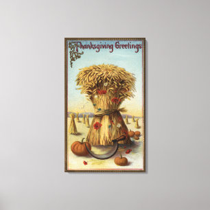 Bushel of Hay and Scythe Canvas Print