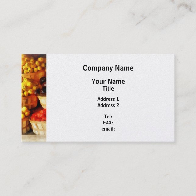 Bushels of Flavour Business Card (Front)