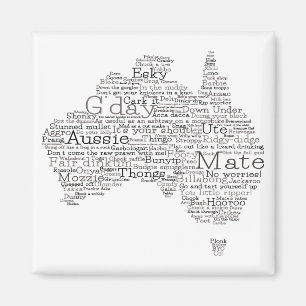 Bushfire Special Edition Aussie Slang Map Magnet