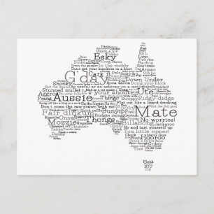 Bushfire Special Edition Aussie Slang Map Postcard
