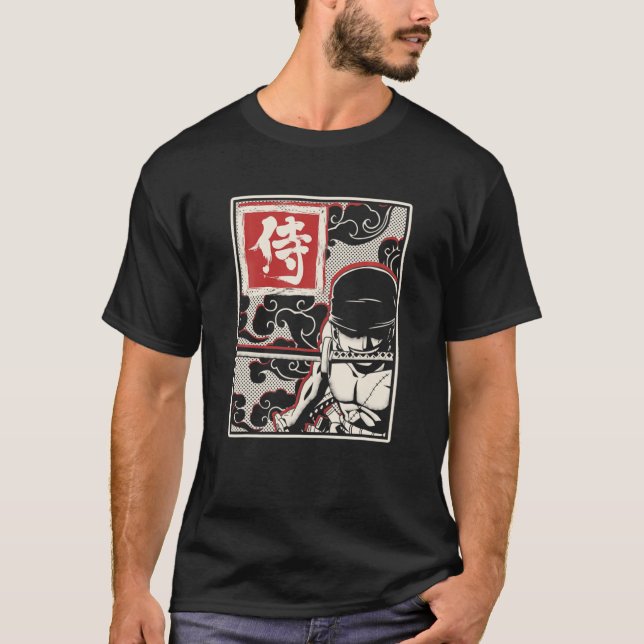 Bushido Code Samurai Pirates Anime Japanese Warrio T-Shirt (Front)
