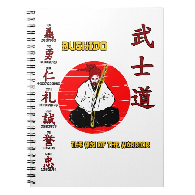Bushido Libreta with a spiral Notebook (Front)