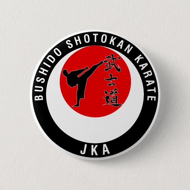 Bushido Logo Brand 2 Inch Round Button (Front)