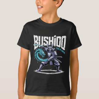 Bushido Samurai Dragon Sword Graphic T-Shirt