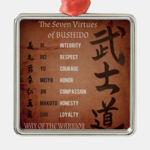 BUSHIDO VIRTUES METAL ORNAMENT