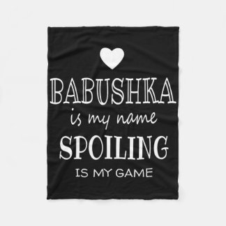 Bushka Is My Name Funny Graphic For Bushka Grandma Fleece Blanket