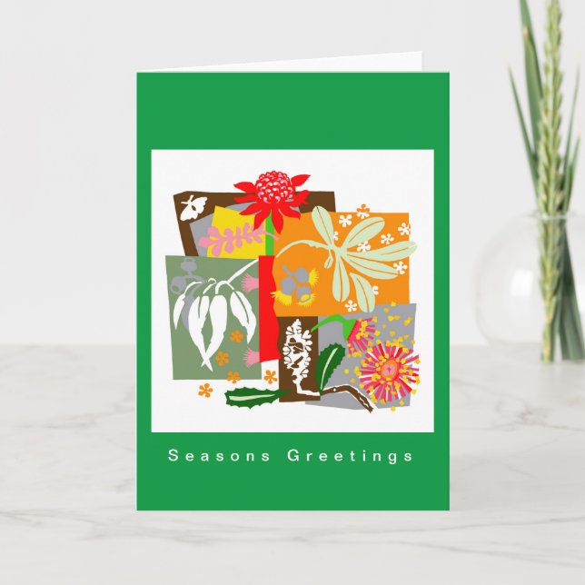 BUSHLAND FLORA - Bush fleurs carte de Noël austral (Devant)