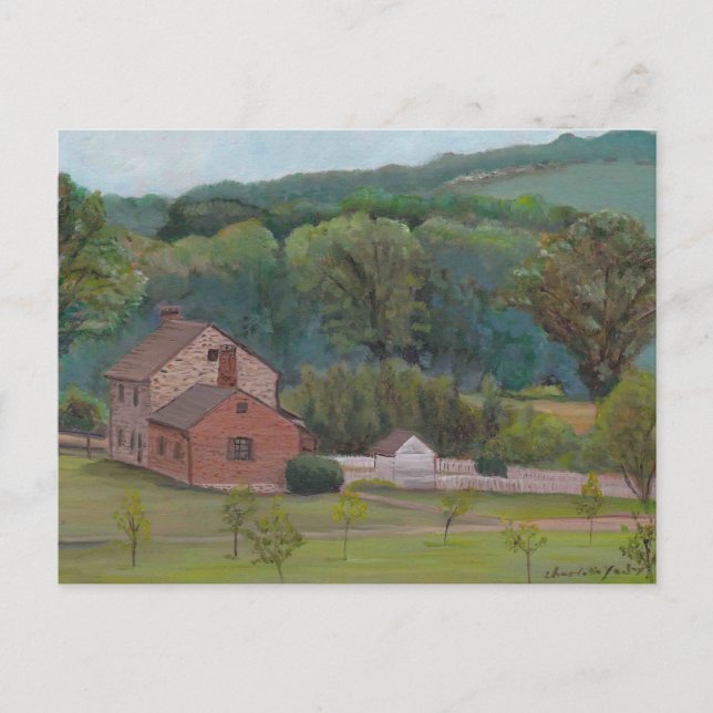 Bushman Farm Gettysburg Original Art Postcard (Front)