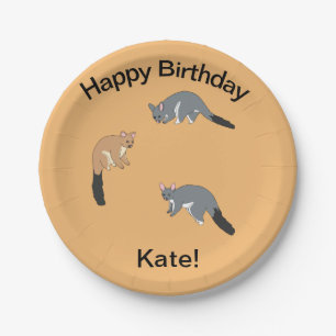 Bushy Tail Possums Paper Plate