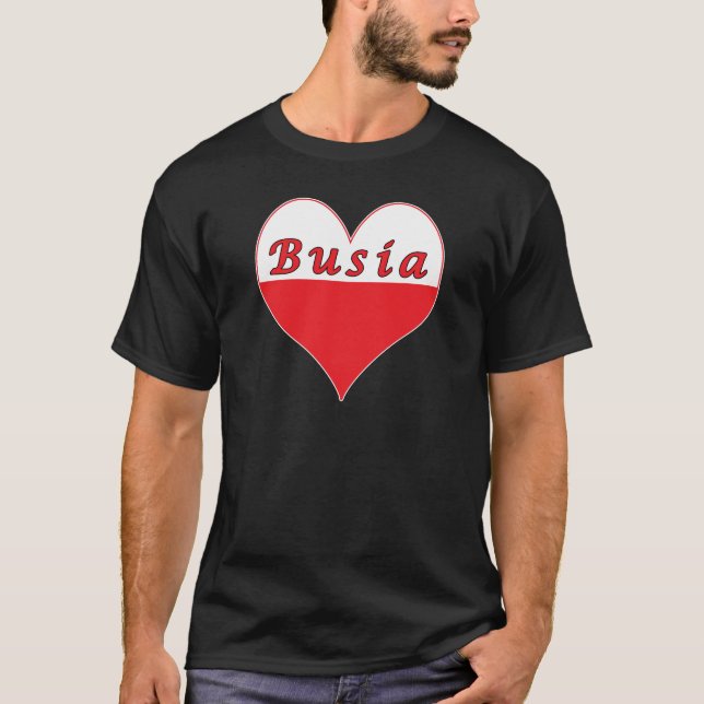 Busia Polish Heart T-Shirt (Front)