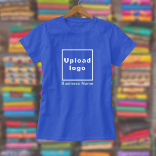 Busines Name and Logo on Women's Royal Blue T-Shirt