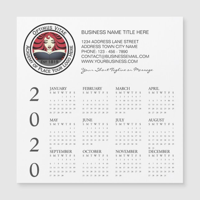 Business 2020 Calendar Logo (Front)