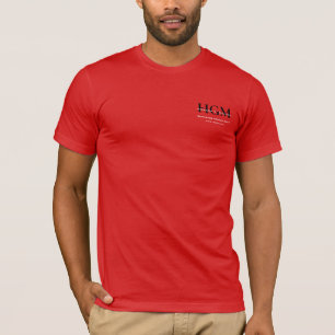 Business 3 Letter Monogram Logo Red Black White T-Shirt
