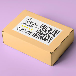 Business 5 Star Review Request With QR Code Sticker