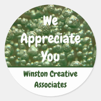 Business Abstract Customer Employee Appreciation Classic Round Sticker