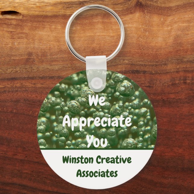 Business Abstract Customer Employee Appreciation  Keychain (Front)