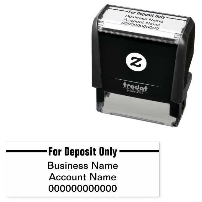 Business & Account Name For Deposit Only Self-inking Stamp (In Situ)