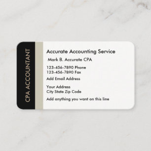Business Accountant Services Card