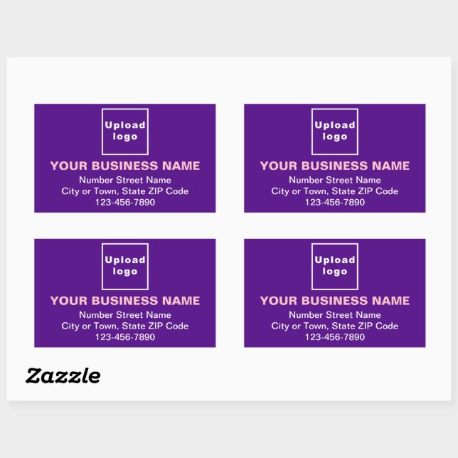 Business Address and Phone Number on Purple Sticker (Sheet)