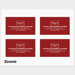 Business Address and Phone Number on Red Sticker