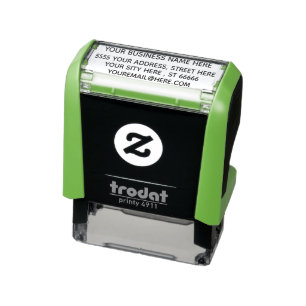 Business Address Company Personalized Modern Self-inking Stamp