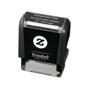 Business Address Company Simple Personalized Your Self-inking Stamp