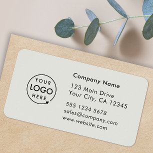 Business Address Label   Logo Company Info Sticker
