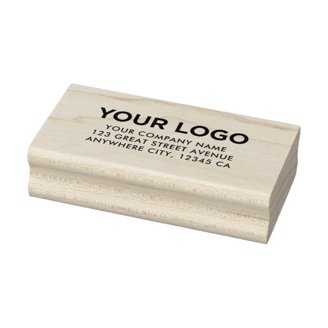 Business Address Logo Professional Corporate Rubber Stamp (Stamp)