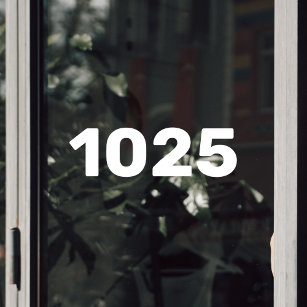 Business Address Suite Unit Number Window Cling