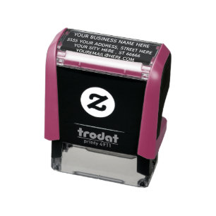 Business Address Your Company Personalized Office Self-inking Stamp