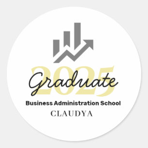 Business Administration Graduate Class of 2025 Classic Round Sticker