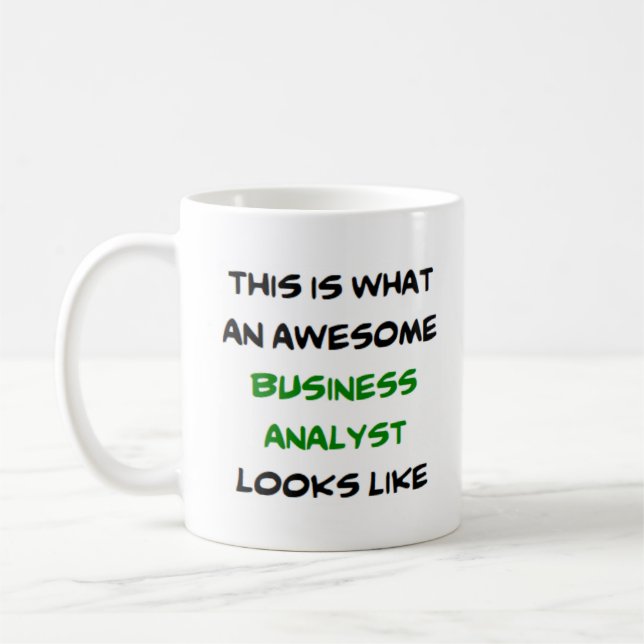 business analyst, awesome coffee mug (Left)