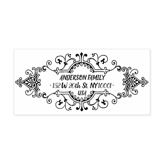 Business and return address self-inking stamp (Design)