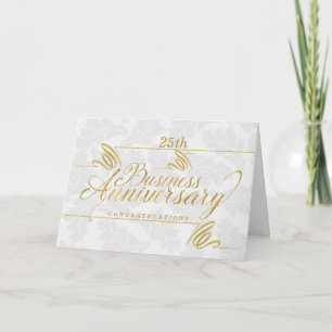 Business Anniversary Custom Year Elegant Congrats Card