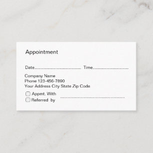 Business Appointment And Referral Cards