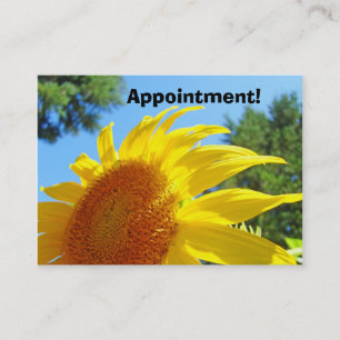 Business Appointment Reminder Cards Sunflowers