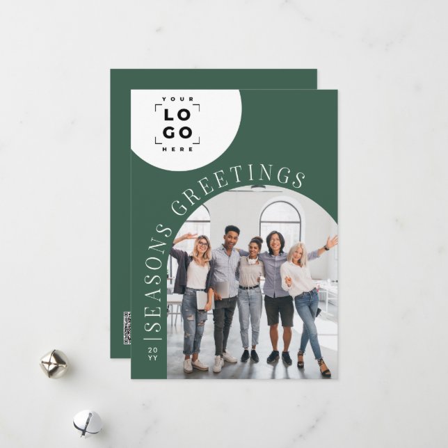 Business Arch Photo green logo Christmas Holiday (Front/Back In Situ)