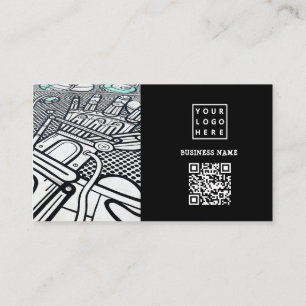 Business Art Gallery   Modern Minimalist Business  Card