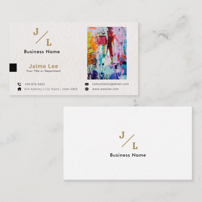 Business Art Gallery | Modern Minimalist Card (Front/Back)