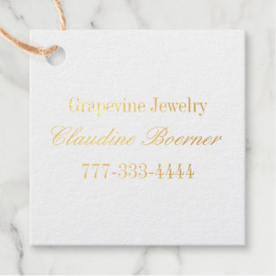 Business Artist Crafter Foil Product Hang Favour  Tags