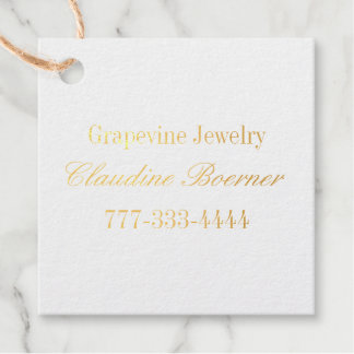 Business Artist Crafter Foil Product Hang Favour  Tags