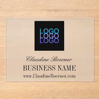 Business Artist Crafter Logo Affordable Acrylic Invitations