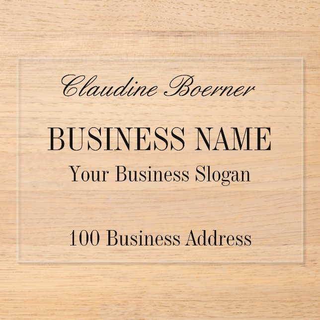 Business Artist Crafter Small Affordable Acrylic Acrylic Invitations (Front)