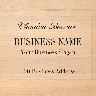 Business Artist Crafter Small Affordable Acrylic Invitations