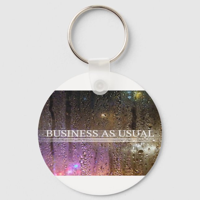 business as usual keychain (Front)