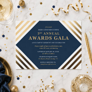 Business Awards Gala Elegant Gold & Navy Invitation